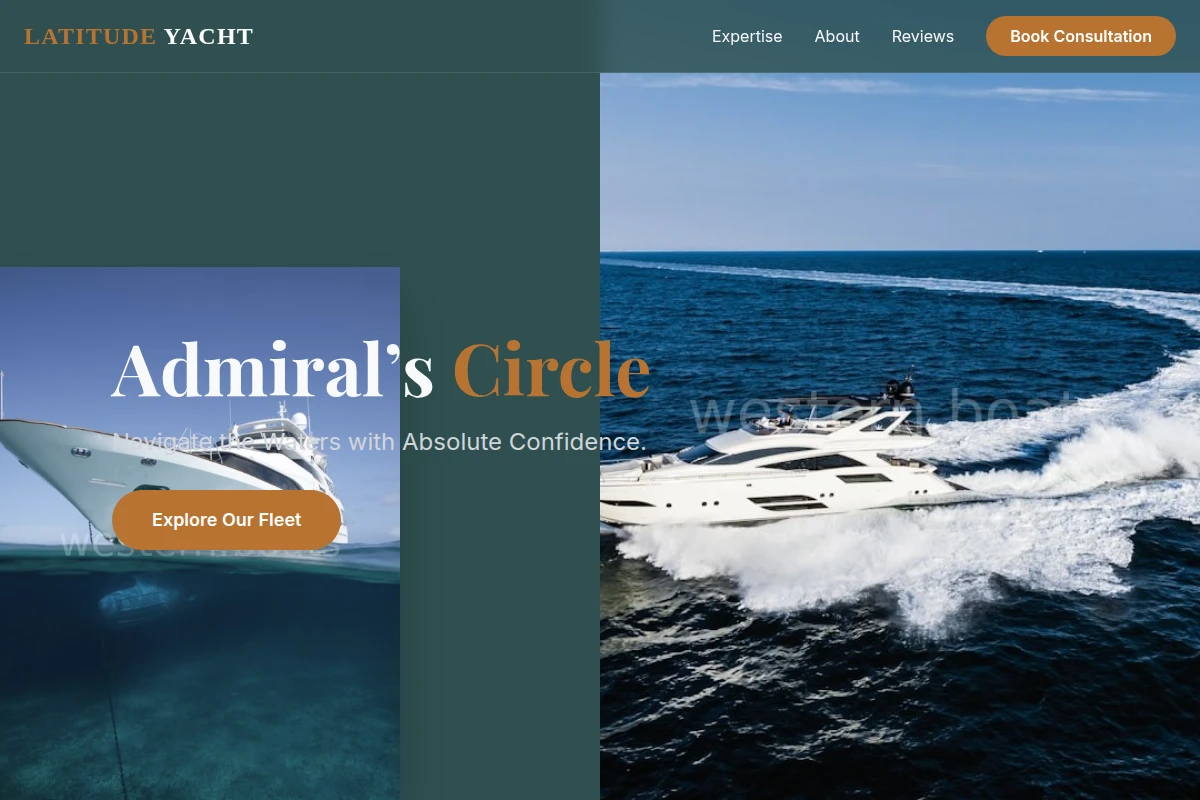 Premium Boating Website Design